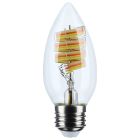 SATCO S11243 B11/4W/LED/RGBTW/CL/E26 4 Watt - B11 LED - 2700K-5000K RGB/Tunable White - Starfish IOT - Clear - Medium Base - 120 Volt