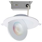 SATCO S11295R1 (15WLED/GBL/6/RGBTW/WH)  Starfish - 15 Watt LED Gimbal Downlight - 6 Inch - 2700K-5000K RGB Tunable White - Remote Driver - White Finish - 120-277 Range Voltage