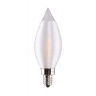 SATCO S11302 4W CA11 LED; Satin Spun Clear; Candelabra base; 2700K; 120V
