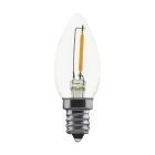 SATCO S11308 0.7W/C7/CL/LED/120V/2CD;0.7 Watt LED; C7; Clear; 2700K; Candelabra base; 120 Volt; Carded 2 Pack