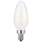 SATCO S11346 8W/CTF/LED/930/120V/E12 8 Watt C11 LED - Frosted Finish - Candelabra Base - 3000K - 90 CRI - 800 Lumens - 120 Volt