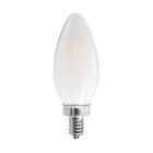 SATCO S11384 8W/CTF/LED/927/120V/E12;8 Watt C11 LED; Frosted; Candelabra base; 2700K; 90 CRI; 760 Lumens; 120 Volt