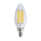 SATCO S11385 8W/CTC/LED/930/120V/E12;8 Watt C11 LED; Clear; Candelabra base; 3000K; 90 CRI; 760 Lumens; 120 Volt