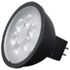 SATCO S11396 4.5MR16/LED/40'/830/12V/BLACK 4.5 Watt MR16 LED; Black Finish; 3000K; GU5.3 Base; 360 Lumens; 12 Volt