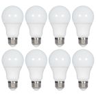 SATCO S11461 9A19/LED/850/ND/120V/8PK 9 Watt A19 LED; 5000K; Non-Dimmable; E26; 80 CRI; 8-pack