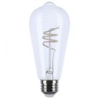 SATCO S11520 6ST19/CL/LED-GF/COIL/927/120V 6 Watt LED - Reminiscent - Flex Gray Coil Filament - ST19 - Medium Base - 2700K CCT - Clear - 120 Volt