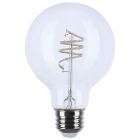 SATCO S11522 6G25/CL/LED-GF/COIL/927/120V 6 Watt LED - Reminiscent - Flex Gray Coil Filament - G25 - Medium Base - 2700K CCT - Clear - 120 Volt