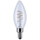 SATCO S11525R1 (4B11/CL/LED-GF/COIL/927/E12) 4 Watt B11 LED - Reminiscent - Flex Gray Coil Filament - E12 Base - 2700K - 120 Volt