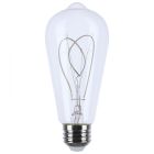 SATCO S11527 6ST19/CL/LED-GF/LOOP/927/120V 6 Watt LED - Reminiscent - Flex Gray Filament - ST19 Loop - Medium Base - 2700K CCT - Clear - 120 Volt