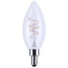 SATCO S11533 (4B11/CL/LED-GF/COIL/930/E12) 4 Watt B11 LED - Reminiscent - Flex Gray Coil Filament - E12 - 3000K - 120 Volt
