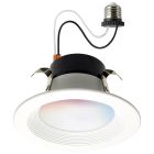 SATCO S11568 10WLED/RDL/4/RGBTW/RND/WH 10.5 Watt; LED Retrofit Downlight; 4 Inch Round; Starfish IOT; RGB & Tunable White; 120 Volt; 90 CRI; White Finish