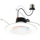 SATCO S11570 12WLED/RDL/5-6/RGBTW/RND/WH 13 Watt; LED Retrofit Downlight; 5-6 Inch Round; Starfish IOT; RGB & Tunable White; 120 Volt; 90 CRI; White Finish