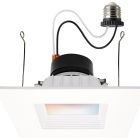 SATCO S11571 12WLED/RDL/5-6/RGBTW/SQ/WH 13 Watt; LED Retrofit Downlight; 5-6 Inch Square; Starfish IOT; RGB & Tunable White; 120 Volt; 90 CRI; White Finish