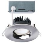 SATCO S11632R1 (10W/DW/DNL3/CCT/RND/RD/BN)  10 Watt LED Direct Wire Downlight - Remote Driver - CCT Selectable - Dimmable - Round - Brushed Nickel Finish