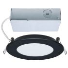 SATCO S11685 (8WLED/DW/4/CCT/RND/FL/RD/BK)  8 Watt LED Direct Wire Performer Series Downlight - Remote Driver - 4 Inch - 27K/3K/35K/4K/5K CCT Selectable - Round - Flat Face - Black Finish