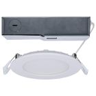 SATCO S11690 (12WLED/DW/4/FS/RND/FL/DD) 8/12 Watt LED Direct Wire Downlight - 27K/3K/35K/4K/5K CCT - Remote Driver - 4 Inch - Round - Flat Face - White Finish - 120-277 Volt - Dual Dimming