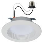 SATCO S11800R1 6.7WLED/RDL/4/5CCT-SEL/RD 6.7 Watt LED Downlight Retrofit - 4 Inches - CCT Selectable - Round - White Finish - 120 Volt