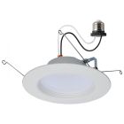 SATCO S11825R1 13.7WLED/RDL/5-6/5CCT-SEL/RD 13.7 Watt LED Downlight Retrofit - 5-6 Inches - CCT Selectable - Round - White Finish - 120 Volt
