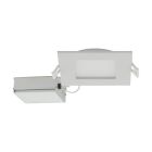 SATCO S11829 10WLED/DW/EL/4/CCT-SEL/SQ/RD 10 Watt; LED Direct Wire Downlight; Edge-lit; 4 inch; CCT Selectable; 120 volt; Dimmable; Square; Remote Driver