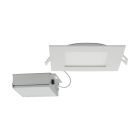 SATCO S11830 12WLED/DW/EL/6/CCT-SEL/SQ/RD 12 Watt; LED Direct Wire Downlight; Edge-lit; 4 inch; CCT Selectable; 120 volt; Dimmable; Square; Remote Driver
