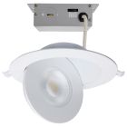 SATCO S11860 15WLED/GBL/6/CCT/RND/WH 15 Watt; CCT Selectable; LED Direct Wire Downlight; Gimbaled; 6 Inch Round; Remote Driver; White