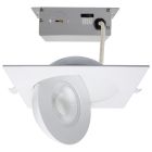 SATCO S11861 15WLED/GBL/6/CCT/SQ/WH 15 Watt; CCT Selectable; LED Direct Wire Downlight; Gimbaled; 6 Inch Square; Remote Driver; White