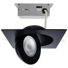 SATCO S11863 15WLED/GBL/6/CCT/SQ/BLK 15 Watt; CCT Selectable; LED Direct Wire Downlight; Gimbaled; 6 Inch Square; Remote Driver; Black