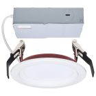 SATCO S11865R1 (10WLED/4/FR/CCT/SLF/RD/STB/RND)  10 Watt LED - Fire Rated 4 Inch Direct Wire Slim Fit Step Baffle Downlight - Round Shape - White Finish - CCT Selectable - 120 Volts - Dimmable
