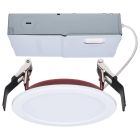 SATCO S11868R1 (10WLED/4/CFR/CCT/SLF/RD/FL/RND)  10 Watt LED - Fire Rated 4 Inch - Direct Wire Slim Fit Flat Face Downlight - Round Shape - White Finish - CCT Selectable - 120-277 Volts - 0-10V Dimmable
