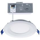 SATCO S11870R1 (10WLED/DW/4/CCT-SEL/RND/RD/WH)  10 Watt LED Direct Wire Downlight - Slimfit - Smooth Baffle - 4 Inch - CCT Selectable - Round - Remote Driver - White Finish