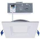 SATCO S11871R1 (9WLED/DW/4/CCT-SEL/SQ/RD/WH)  9 Watt LED Direct Wire Downlight - Slimfit - Smooth Baffle - 4 Inch - CCT Selectable - Square - Remote Driver - White Finish