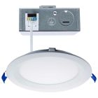 SATCO S11872R1 (13WLED/DW/6/CCT-SEL/RND/RD/WH)  13 Watt LED Direct Wire Downlight - Slimfit - Smooth Baffle - 6 Inch - CCT Selectable - Round - Remote Driver - White Finish