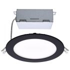 SATCO S11875 12WLED/DW/6/CCT-SEL/RND/RD/BK 12 Watt - LED Direct Wire Downlight - Edge-lit - 6 inch - CCT Selectable - 120 volt - Dimmable - Round - Remote Driver - Black Finish