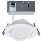 SATCO S11878 11WLED/4/CCT/LP/RD/DIR/FL 11 Watt - 4" - Directional Low-Profile Downlight - CCT Selectable - 120 Volt - White Finish
