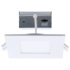 SATCO S11888 (9WLED/DW/4/CCT-SEL/SQ/RD/NL) 9 Watt LED Direct Wire Downlight with Night Light - 4 Inch - Remote Driver - CCT Selectable - Dimmable - Square - White Finish
