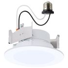 SATCO S11890 (8WLED/DLR/4/CCT-SEL/WF/RND/WH) 8 Watt - 4 Inch LED Downlight Retrofit - 27K/30K/35K/40K/50K CCT Selectable - Flat Wafer - Round - Matte White Finish