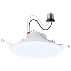 SATCO S11892 (10WLED/DLR/6/CCT-SEL/WF/RND/WH) 9.5 Watt - 6 Inch LED Downlight Retrofit - 27K/30K/35K/40K/50K CCT Selectable - Flat Wafer - Round - Matte White Finish
