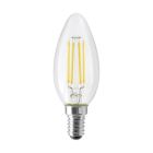 SATCO S12115 4.5W/TORP/EURO-E14/CL/830/120V 4.5 Watt; B11 LED; Clear; 350 Lumens; 3000K; European base; 120 Volt