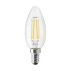 SATCO S12116 4.5W/TORP/EURO-E14/CL/840/120V 4.5 Watt; B11 LED; Clear; 350 Lumens; 4000K; European base; 120 Volt