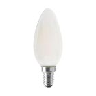 SATCO S12117 4.5W/TORP/EURO-E14/FR/830/120V 4.5 Watt; B11 LED; Frosted; 350 Lumens; 3000K; European base; 120 Volt