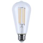 SATCO S12154 (8ST19L/930WD/E26/GCYS) 8 Watt LED ST19 - 3000K-2000K Warm Dimming - Medium Base - Clear Finish