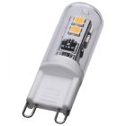 SATCO S12328 2W/LED/G9/CL/830/120V 2 Watt T4 LED - Clear Finish - G9 Base - 3000K - 120 Volt