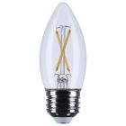 SATCO S12499 (3B11/LED/930/CL/120V/E26) 3 Watt B11 LED - Medium Base - Clear - 3000K CCT - 120 Volt