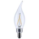 SATCO S12505 (3CA10/LED/930/CL/120V/E12) 3 Watt CA10 LED - Candelabra Base - Clear - 3000K CCT - 120 Volt