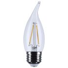 SATCO S12510 (3CA10/LED/930/CL/120V/E26) 3 Watt CA10 LED - Medium Base - Clear - 3000K CCT - 120 Volt