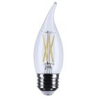 SATCO S12513 (5.5CA10/LED/950/CL/120V/E26) 5.5 Watt CA10 LED - Medium Base - Clear - 5000K CCT - 120 Volt