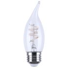 SATCO S12556 (4CA11/CL/LED-GF/COIL/927/E26) 4 Watt CA11 LED - Reminiscent - Flex Gray Coil Filament - E26 - 2700K - 120 Volt