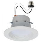 SATCO S18800 7.5LED/RDL/4/WS/5CCT/RD LED Retrofit Downlight - 5/6/7.5 Wattage Selectable - CCT and Lumens Selectable - 120 Volt - ColorQuick and PowerQuick Technology - Round - White Finish
