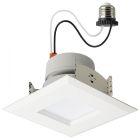 SATCO S18802 8LED/RDL/4/WS/5CCT/SQ LED Retrofit Downlight - 5.5/6.5/8 Wattage Selectable - CCT and Lumens Selectable - 120 Volt - ColorQuick and PowerQuick Technology - Square - White Finish