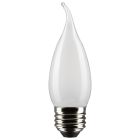 SATCO S21315 4CA10/LED/927/FR/120V/E26 4 Watt CA10 LED; Frost; Medium base; 90 CRI; 2700K; 120 Volt